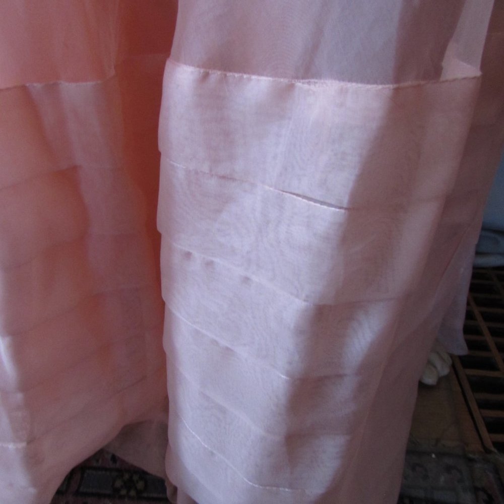 SALE Vintage 1930 Style 1940 Style Peach Organdy Dance Dress - Picture 10 of 10